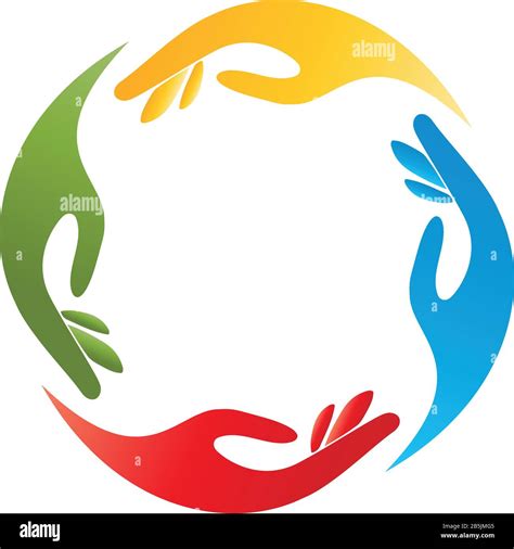 Four hands, hands, team, family, logo Stock Vector Image & Art - Alamy