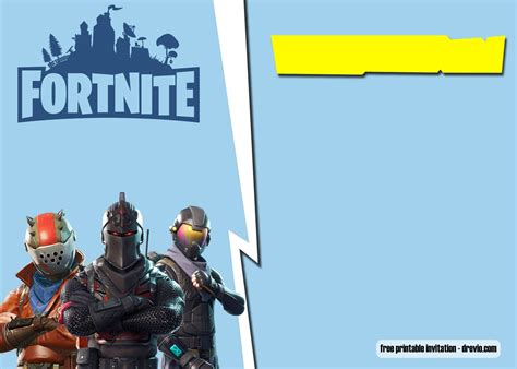 Fortnite Birthday Invitation Template