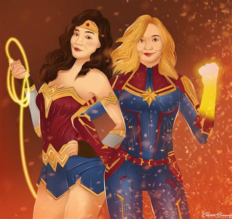 wonder woman and captain marvel by tinebricenio on DeviantArt