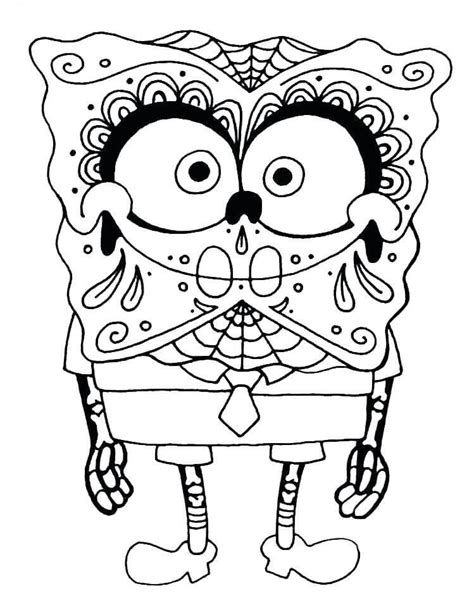 SpongeBob Skeleton Costume coloring page - Download, Print or Color ...