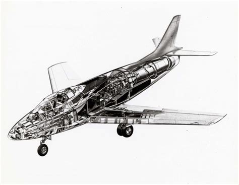 North American YF-93 Cutaway Drawing in High quality