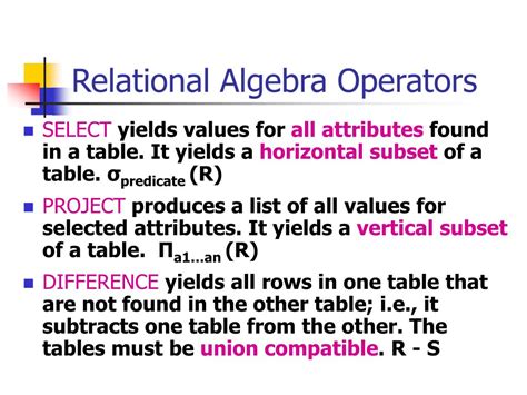 PPT - Relational Algebra PowerPoint Presentation, free download - ID:914171