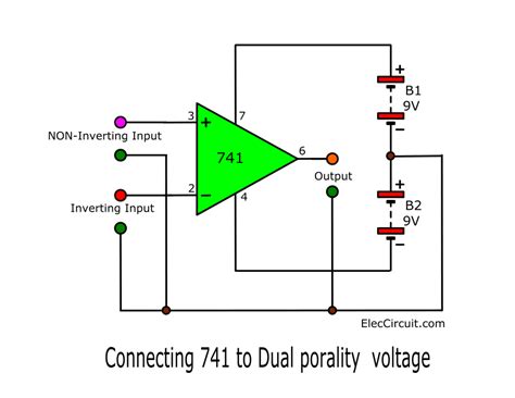 Learn 741 op-amp circuits basic with example | ElecCircuit.com