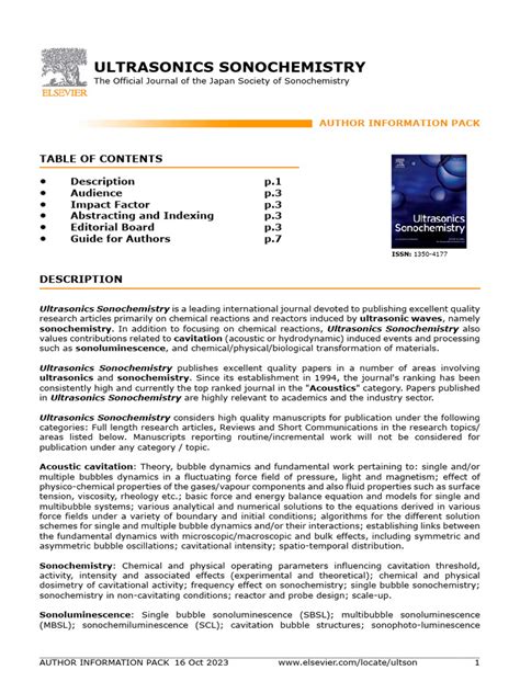 Ultrasonics Sonochemistry | PDF