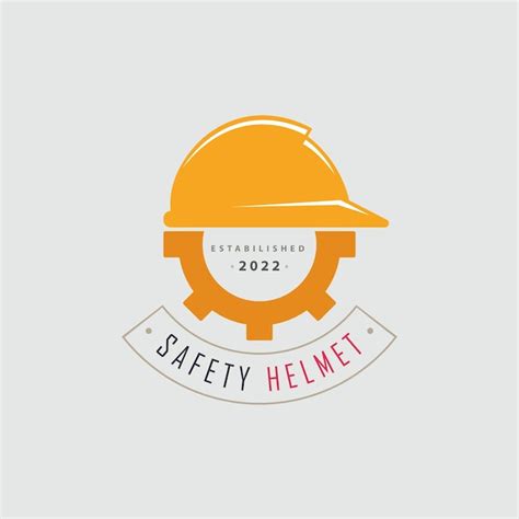 Premium Vector | Construction Safety Helmet gear logo template design ...