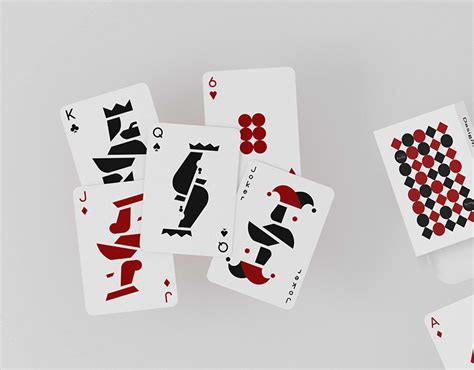 Minimalist playing cards on Behance