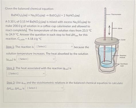 Solved Given the balanced chemical equation: Ba(NO3)2(aq) + | Chegg.com