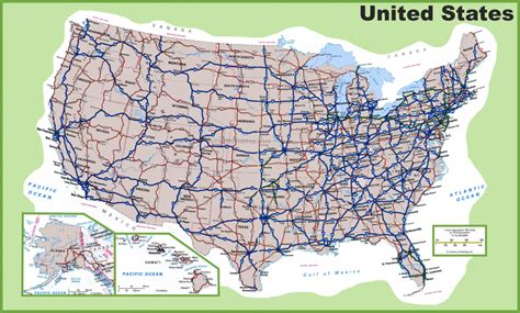 Printable Map Of Usa With Major Highways - Printable US Maps