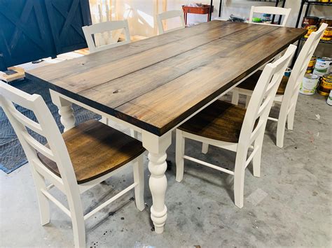 Farmhouse Dining Table White Legs