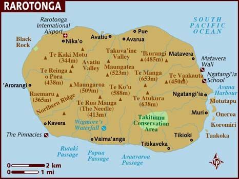 Rarotonga travel | Rarotonga, Rarotonga cook islands, Map