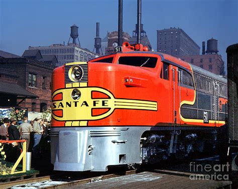 Alco Pa-1 51 Santa Fe Chief Diesel Locomotive Chicago 1946 Photograph ...