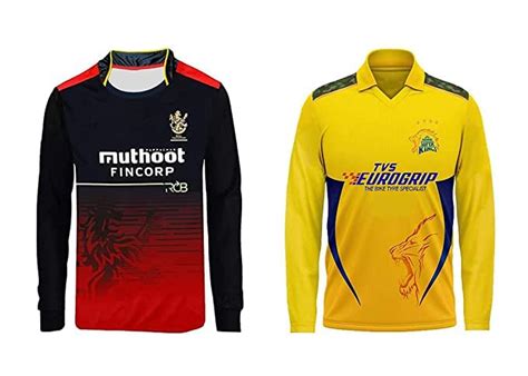 Buy RCB & CSK Cricket Team Full Sleeve Jersey Virat kohli 18 / MS Dhoni ...