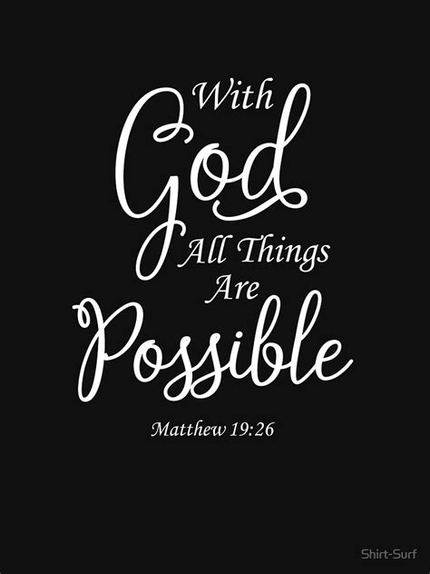 Bible Quote With God All Things Are Possible - ShortQuotes.cc