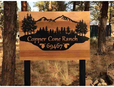 SMW0786 Custom Metal Ranch Sign - Sunriver Metal Works