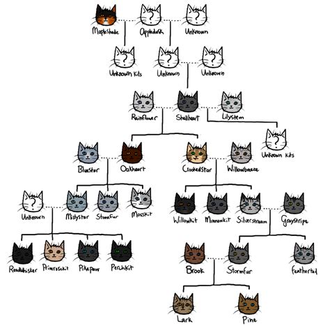 Crookedstar's family tree - Warrior cats