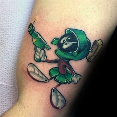 40 Marvin The Martian Tattoo Designs For Men - Cartoon Ink Ideas