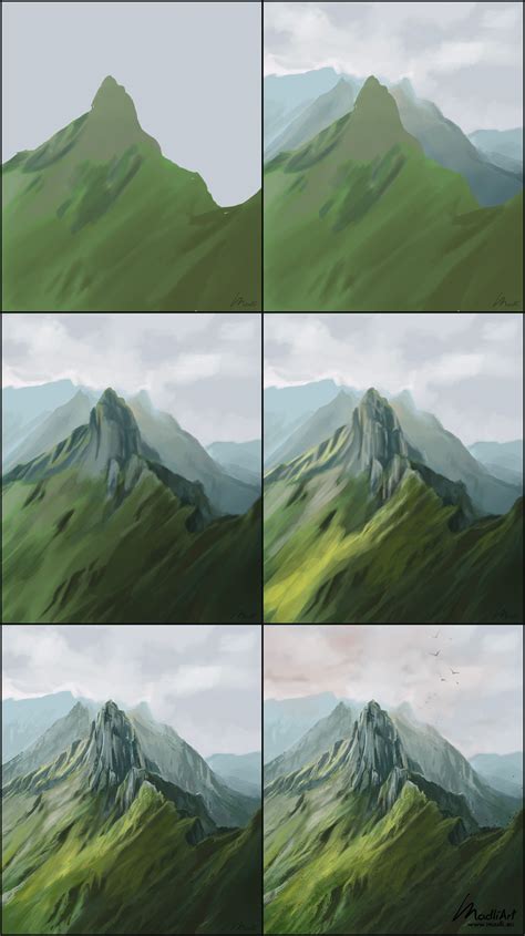 Digital landscape painting step by step guide – Artofit