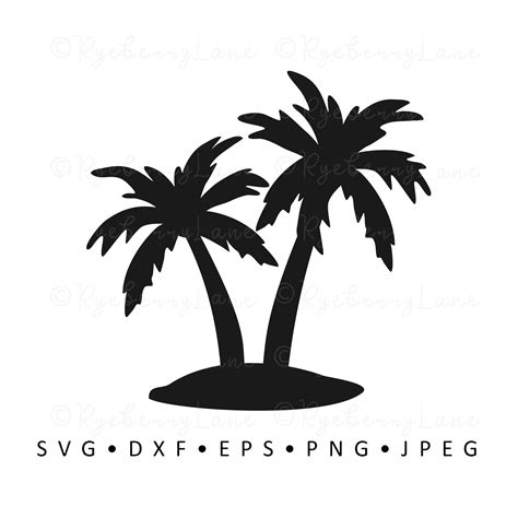 Palm Trees SVG Palm Tree Vector File Palm Tree Clipart Graphic - Etsy