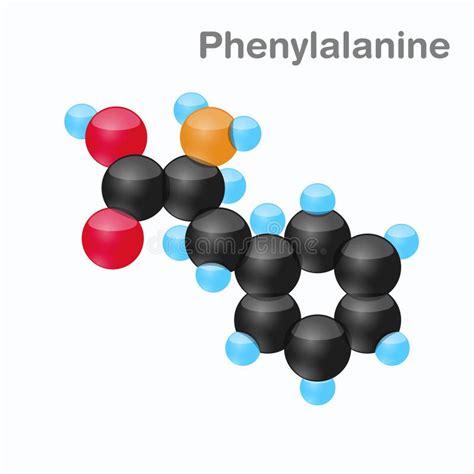 Phenylalanine L-phenylalanine, Phe , F Amino Acid Molecule. Sheet of ...