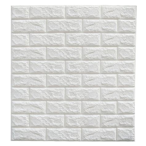 20PCS 3D Brick Wall Stickers PE Foam Self-adhesive Wallpaper Peel and ...