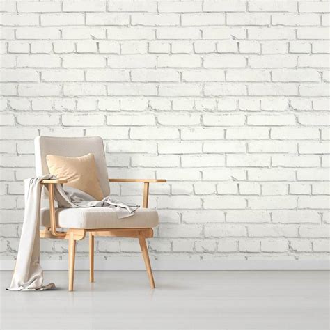 White Brick Home Wallpaper Non Adhesive Best Quality