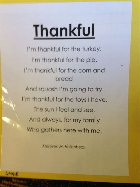 Thanksgiving Poems For Kids