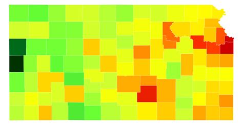 Kansas Population Density - AtlasBig.com