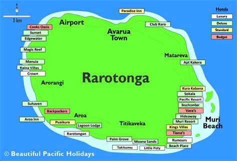 rarotonga accommodation locations | Rarotonga, South pacific travel ...