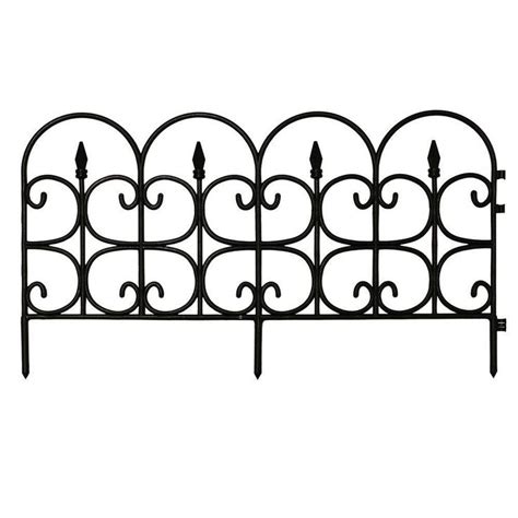 12-Pack Black Outdoor Elegant Resin Garden Fence Decorative Border ...