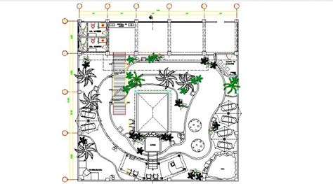 SMALL TOURIST GARDEN LANDSCAPING STRUCTURE CAD DRAWING DETAILS DWG FILE