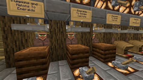 Minecraft bedrock villager trading hall