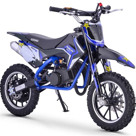 Blue 2 Stroke 50cc Compact Dirt Bike Motorbike With Restrictor – Kids ...