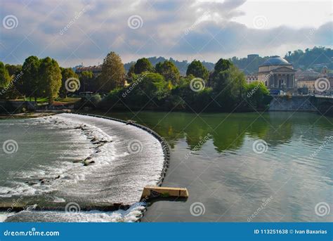 Po River in Torino, Italy editorial stock photo. Image of alps - 113251638