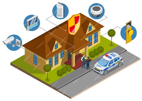 Free Vector | Security system installation isometric composition with ...