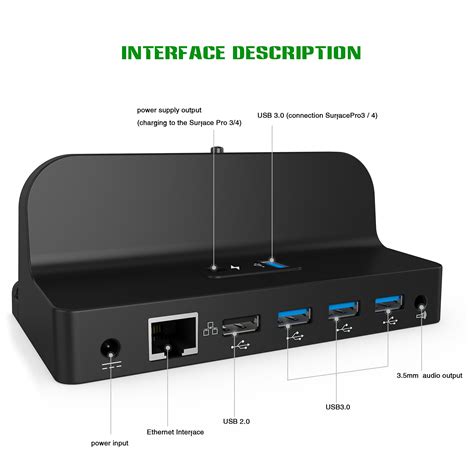 Microsoft Surface Dock, Fitian Docking Station Charging Stand for ...