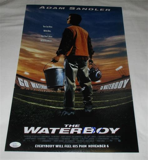 ADAM SANDLER SIGNED THE WATERBOY 12X18 MOVIE POSTER JSA | Autographia