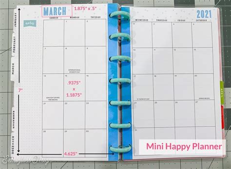 Happy Planner Box Sizes for Stickers - Updated for 2022 - Semigloss Design