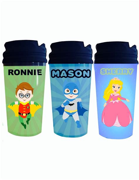 Personalized 11 oz cups for kids No spill cups for Girls and