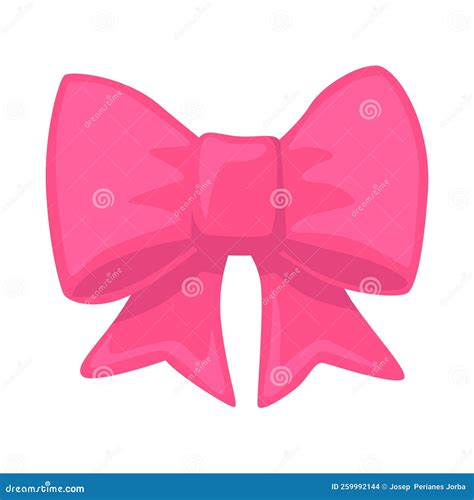 Ribbon Sign Emoji Icon Illustration. Pink Bow Vector Symbol Emoticon ...