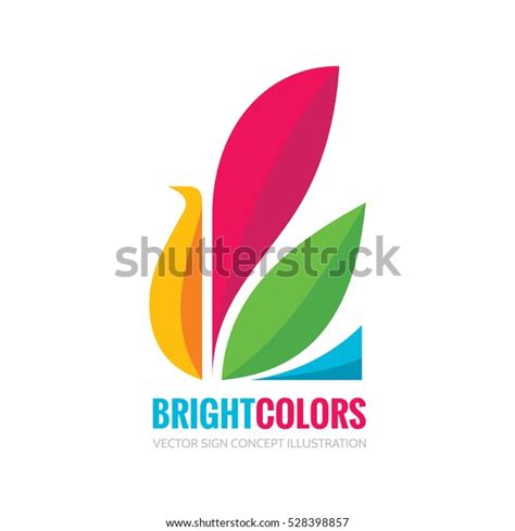 Bright Colors Vector Logo Template Concept Stock Vector (Royalty Free ...