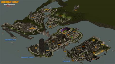 Grand Theft Auto 3 | Liberty City Map (Isometric) by VGCartography on ...