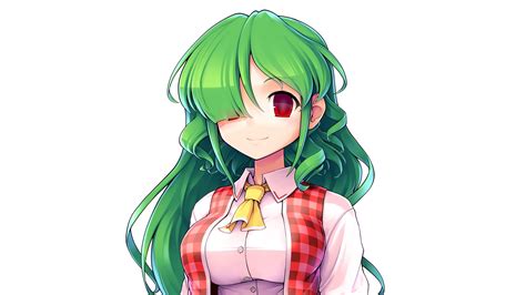 750x1334 resolution | green haired female anime character, Touhou ...