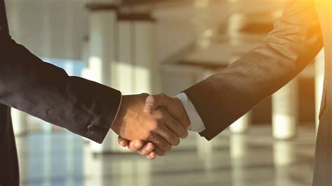 The Two Business People Handshake On Sunny Stock Footage SBV-319105442 ...