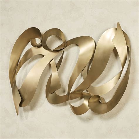 Reverence Gold Abstract Metal Wall Sculpture by JasonW Studios