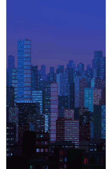 Pixel Cityscape GIF - Pixel Cityscape Aesthetic - Discover & Share GIFs