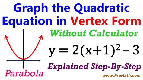 Use Vertex Form To Write The Equation Of Parabola Calculator - Tessshebaylo