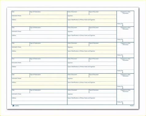 Notary Log Book Template