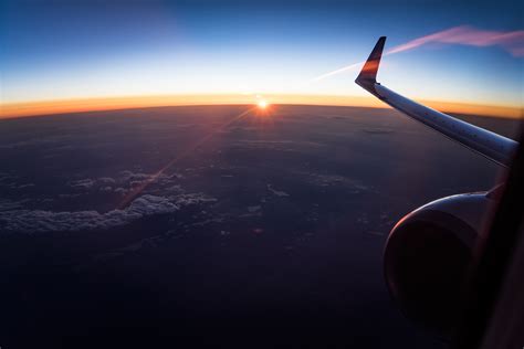 Aerial View Of White Clouds During Sunset Outside Airplane Wallpaper,HD ...