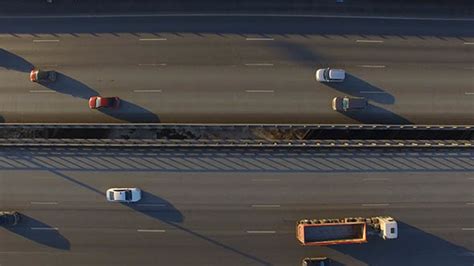 Aerial Shot of Car Traffic On a Highway, Stock Footage | VideoHive