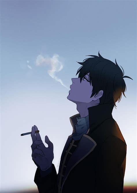 Sad Anime Boy Pfp Smoking